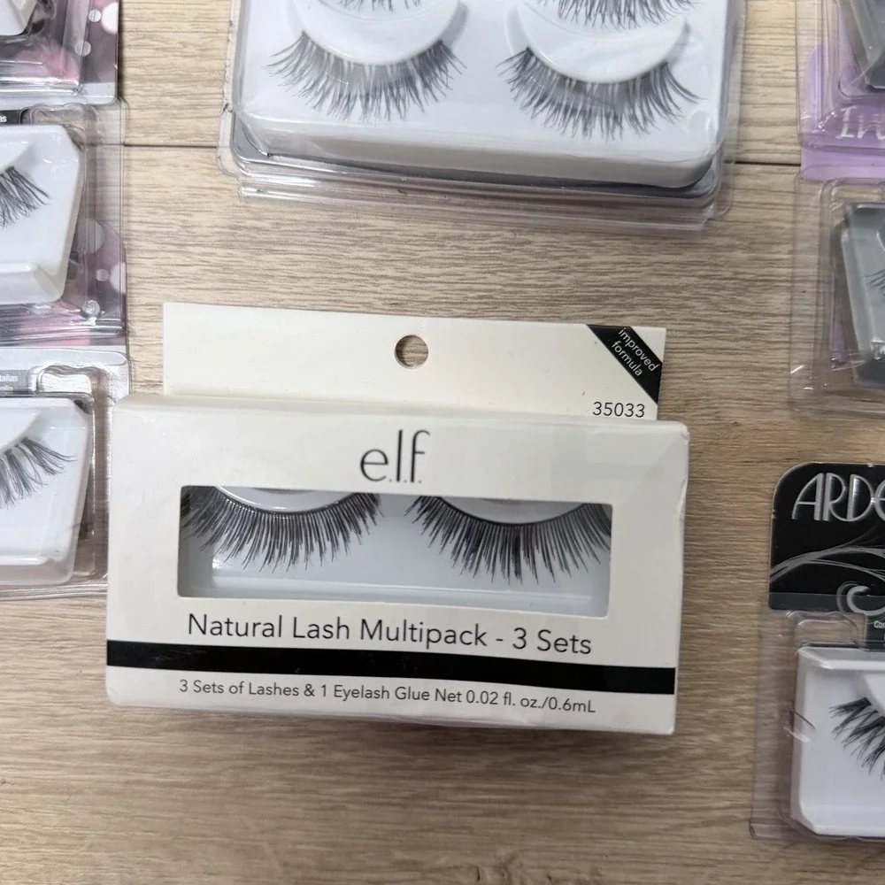 Ardell False Eyelashes Lot Assorted Wispy Glam Natural Strip Lashes ELF Makeup